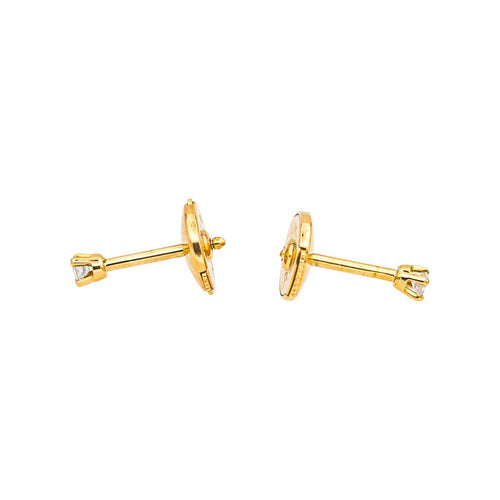 Boucles d'oreilles Boucles d'oreilles Puces Or jaune Diamant 58 Facettes 4686182CN