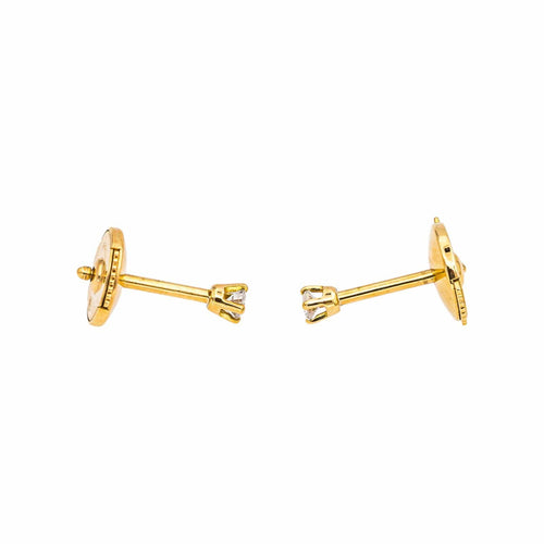 Boucles d'oreilles Boucles d'oreilles Puces Or jaune Diamant 58 Facettes 4686182CN