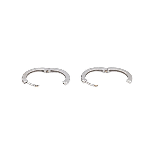 Boucles d'oreilles Boucles d'oreilles Créoles Or blanc Diamant 58 Facettes 4913231CN