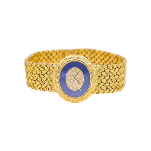 Montre Piaget - Montre vintage en or jaune, diamant, lapis-lazuli 58 Facettes 5312929CN