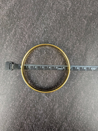 Hermès - Bracelet jonc en plaqué or et émail motif rubans 58 Facettes