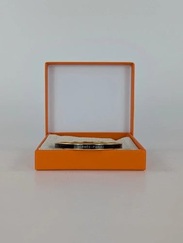 Bracelet Hermès - Jonc Uni en plaqué or et émail noir 58 Facettes 1125