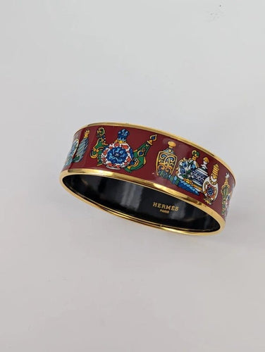 Bracelet Hermès - Jonc « Qu'importe le Flacon » en plaqué or et émail 58 Facettes 608
