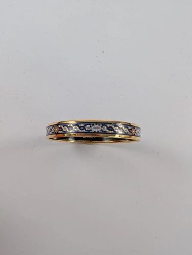 Bracelet Hermès - Bracelet jonc Mosaïque en plaqué or et émail bleu 58 Facettes 1051