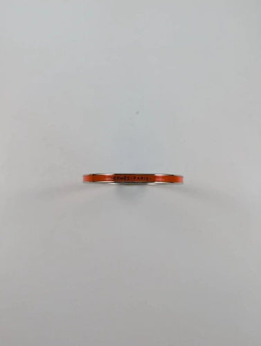 Bracelet Hermès - Bracelet jonc Uni en acier et émail orange 58 Facettes 1141