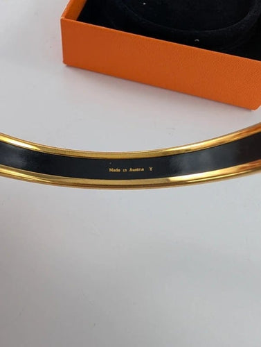 Bracelet Hermès Brazil - Jonc en plaqué or et émail 58 Facettes 1088