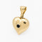 Pendentif Pendentif cœur en or jaune et pierre bleue 58 Facettes 36358