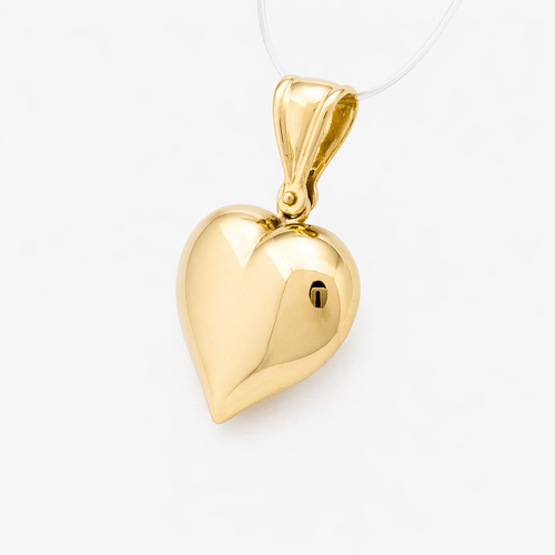 Pendentif Pendentif cœur en or jaune 18 carats et cabochon de jade 58 Facettes 36358