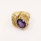 Bague 53 Bague feuille en or jaune et améthyste 58 Facettes 36563