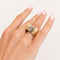 Bague 57 Tank - Bague en or jaune et blanc diamants 58 Facettes 36575