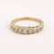 Bague 55 Alliance demi-tour en or jaune et diamants 58 Facettes 36583