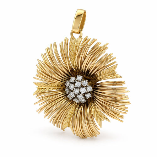 Pendentif Pendentif palmier en or jaune et diamants 58 Facettes 36305