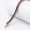 Bracelet Bracelet rivière en or blanc 18 carats et rubis taille brillant 58 Facettes 36273