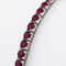 Bracelet Bracelet rivière en or blanc 18 carats et rubis taille brillant 58 Facettes 36273