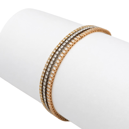 Bracelet Bracelet rivière en trois ors 18 carats et diamants 58 Facettes 36271