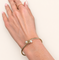 Bracelet Bracelet jonc ouvert en or jaune 18 carats et perles 58 Facettes 36269