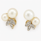 Boucles d'oreilles Boucles d’oreilles en or jaune et or blanc 18 carats, perles et diamants 58 Facettes 36550