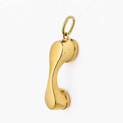 Pendentif Pendentif combiné téléphonique en or jaune et diamants 58 Facettes 36393