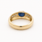 Bague 50.5 Bague jonc en or jaune 18 carats avec saphir ovale et diamants 58 Facettes 36627