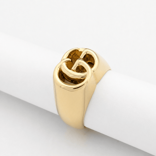 Bague 49 Gucci Double G - Bague chevalière en or jaune 58 Facettes 36625