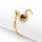 Bague 53 Bague vague en or jaune et saphir 58 Facettes 36633
