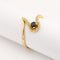 Bague 53 Bague vague en or jaune et saphir 58 Facettes 36633