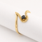 Bague 53 Bague vague asymétrique en or jaune 18 carats et saphir 58 Facettes 36633