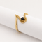 Bague 53 Bague vague asymétrique en or jaune 18 carats et saphir 58 Facettes 36633