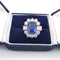 Bague 54 Bague - Or blanc 18 ct avec saphir et diamants 58 Facettes AN ZAF CEY