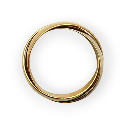 Bague 44 Alliance 3 ors 18K - Bague trois anneaux en or jaune, rose et blanc 58 Facettes 149068349