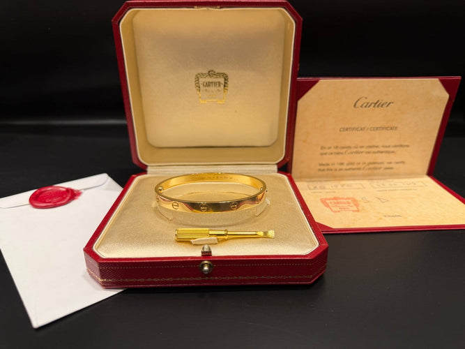 Bracelet Cartier Love - Bracelet classique en or jaune 750 58 Facettes Love bracelet
