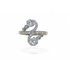 Bague 53 Bague Harmonie Belle Époque Art nouveau en or gris et blanc 18 carats 58 Facettes be