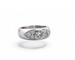 Bague 51 Bague en or blanc 18 carats avec diamants 58 Facettes bc