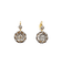 Boucles d'oreilles Dormeuses anciennes en or 18k et platine, diamants taille rose 58 Facettes A07093