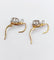 Boucles d'oreilles Dormeuses anciennes en or 18k et platine, diamants taille rose 58 Facettes A07093