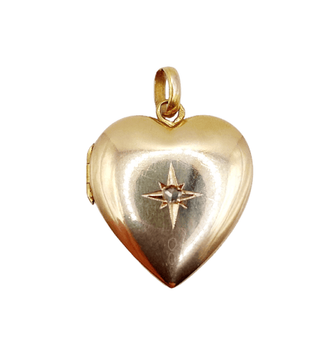 Pendentif Pendentif porte-photo Art nouveau en or rose 18k et diamant 58 Facettes A07094