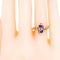 Bague 53 Bague Art nouveau - Cluster en or 14k avec diamants, saphirs, rubis et perles 58 Facettes 3F5425ABC9734D598422D7412A27156B