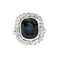 Bague 50 Bague entourage en or blanc avec saphir et diamants 58 Facettes OC-61100179