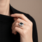 Bague 50 Bague - Saphir et diamants en or blanc 58 Facettes OC-61100179