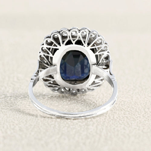 Bague 50 Bague - Saphir et diamants en or blanc 58 Facettes OC-61100179