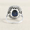 Bague 50 Bague - Saphir et diamants en or blanc 58 Facettes OC-61100179
