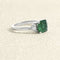 Bague 49 Bague or blanc émeraude et diamants 58 Facettes OC-61300094