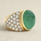 Bague 56 Bague Cabochon - Émeraude et diamants en or jaune 58 Facettes 61300078