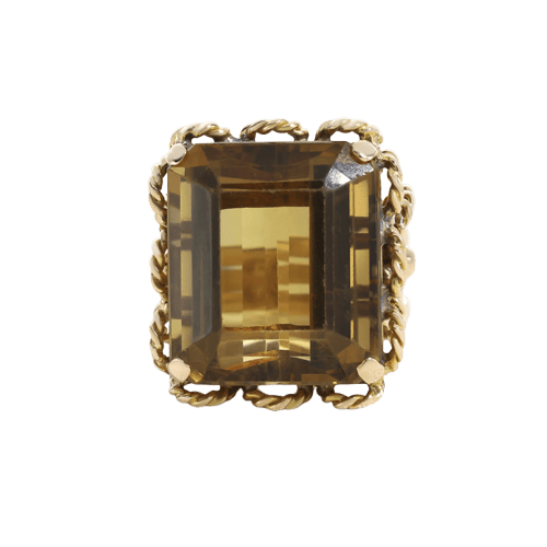 Bague 56 Bague en or rose et citrine RPC 58 Facettes OC-61G00115