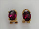 Boucles d'oreilles Boucles d'oreilles en or 18K avec grenats 58 Facettes E02