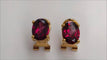 Boucles d'oreilles Boucles d'oreilles en or 18K avec grenats 58 Facettes E02