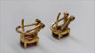 Boucles d'oreilles Boucles d'oreilles en or 18K avec grenats 58 Facettes E02