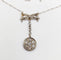 Collier Collier Art déco en or blanc 18k et platine, diamants taille rose 58 Facettes A07032