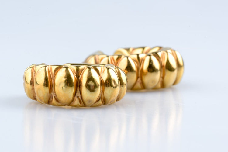 Boucles d'oreilles Chimento - Boucles d’oreilles demi-créoles godronnées en or jaune 18K 58 Facettes CRLCHIMCC1496-107