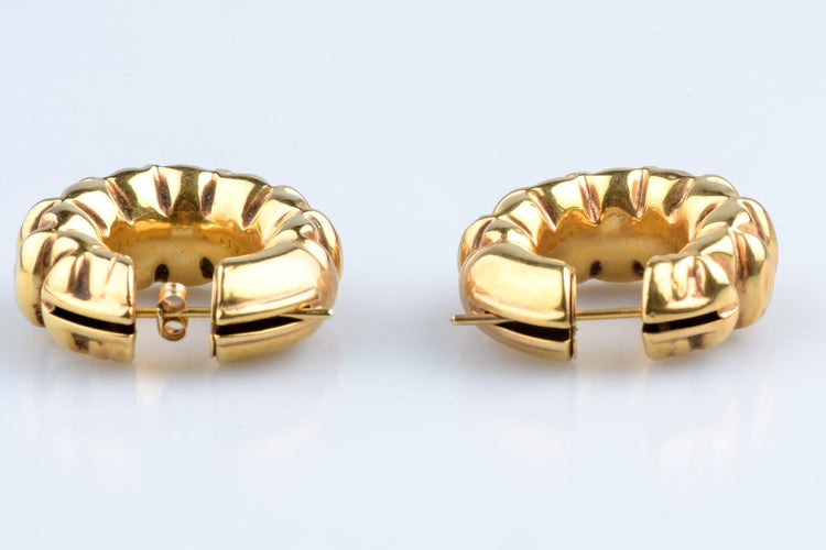 Boucles d'oreilles Chimento - Boucles d’oreilles demi-créoles godronnées en or jaune 18K 58 Facettes CRLCHIMCC1496-107
